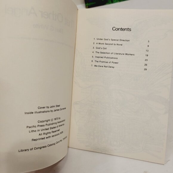 4 Vtg Ellen G. White Paperback Books Other Angel Daily Living Savior Conflict - Picture 7 of 10